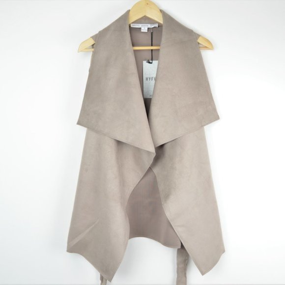 NWT HYFVE Faux Suede Belted Vest Sizes: S, L - Picture 5 of 7